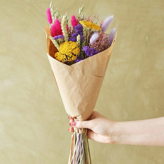 Bright Dried Flower Bouquet