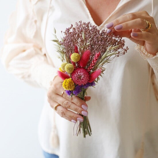 Mini Rainbow Dried Flower Posie