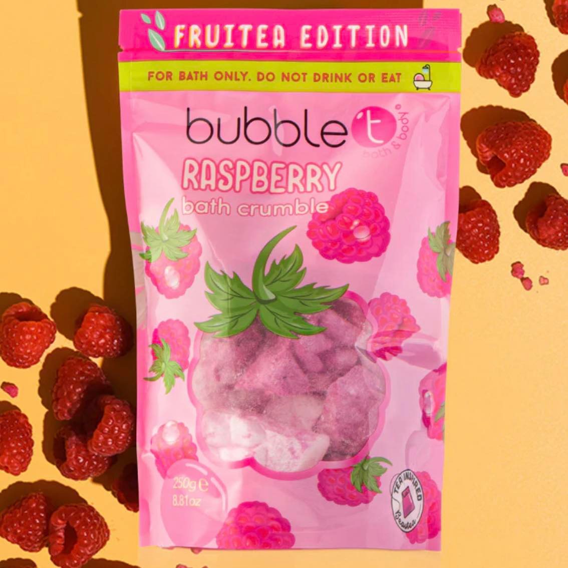 FRUITEA EDITION FIZZING RASPBERRY BATH CRUMBLE (250G)